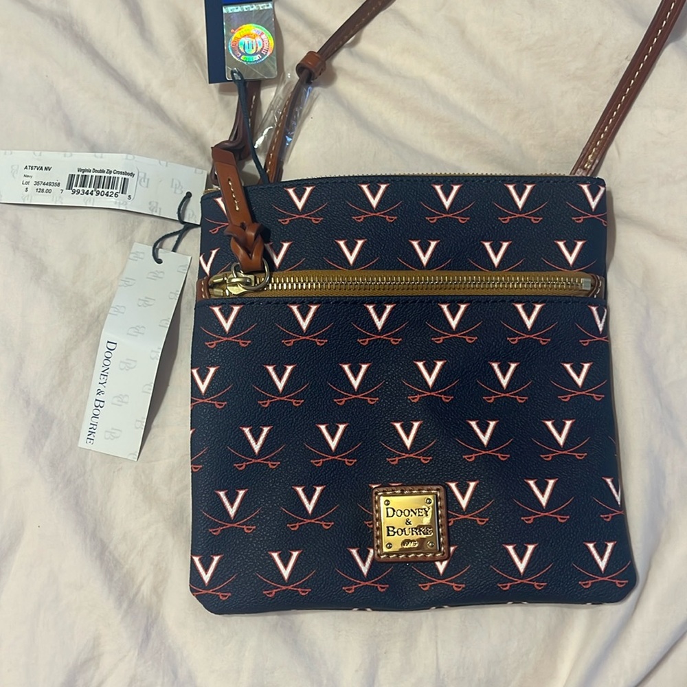 Dooney & Bourke UVA University of Virginia Double Zip Crossbody
